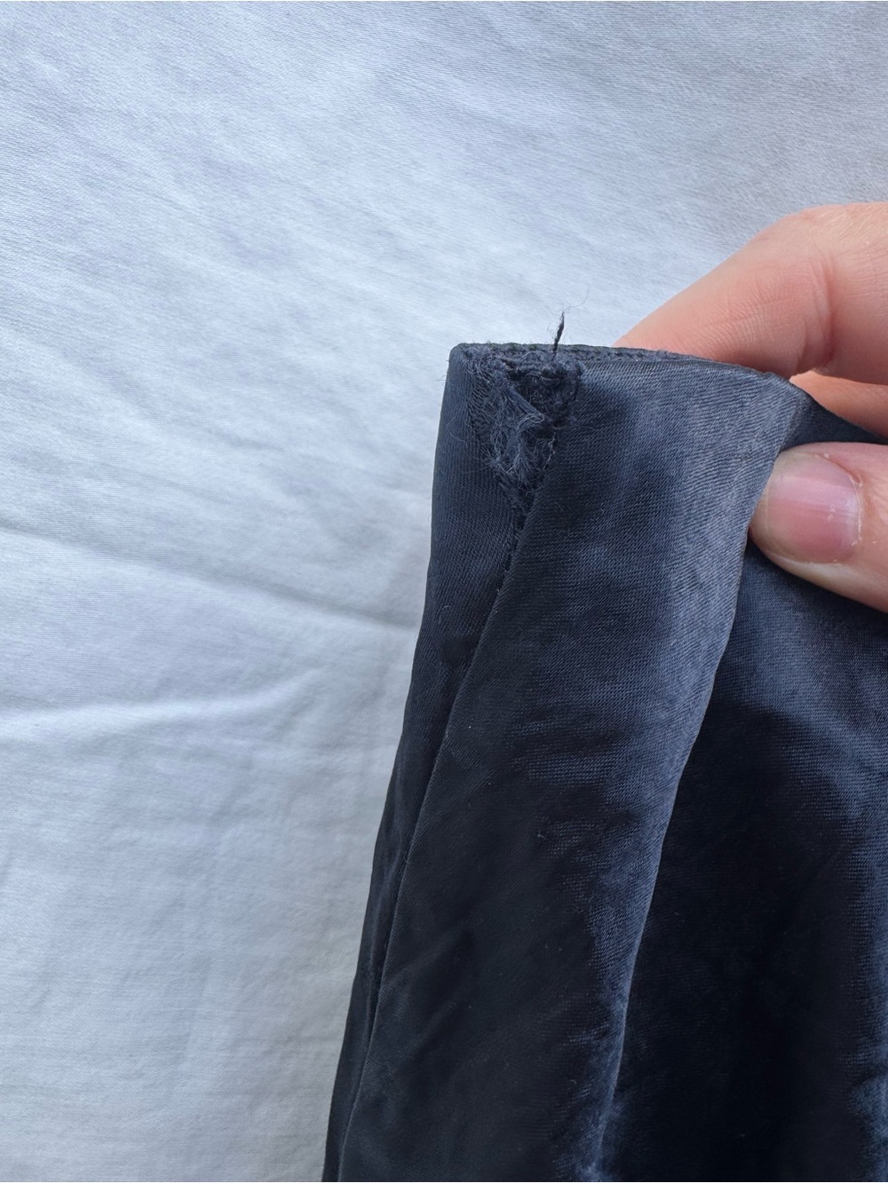 Aritzia Babaton Satin Slip Midi Skirt - Navy Blue - 4 - Picture 6 of 7